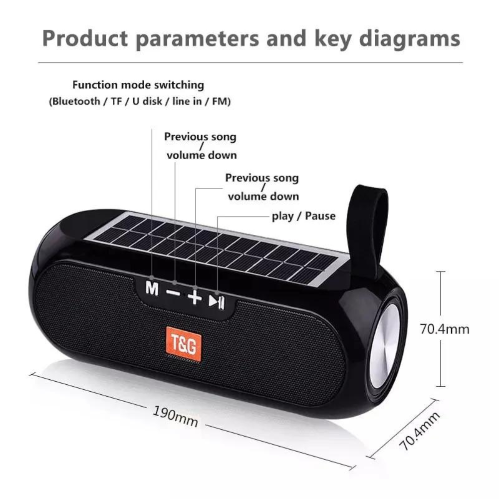 Solar Charging Bluetooth-Compatible Speaker